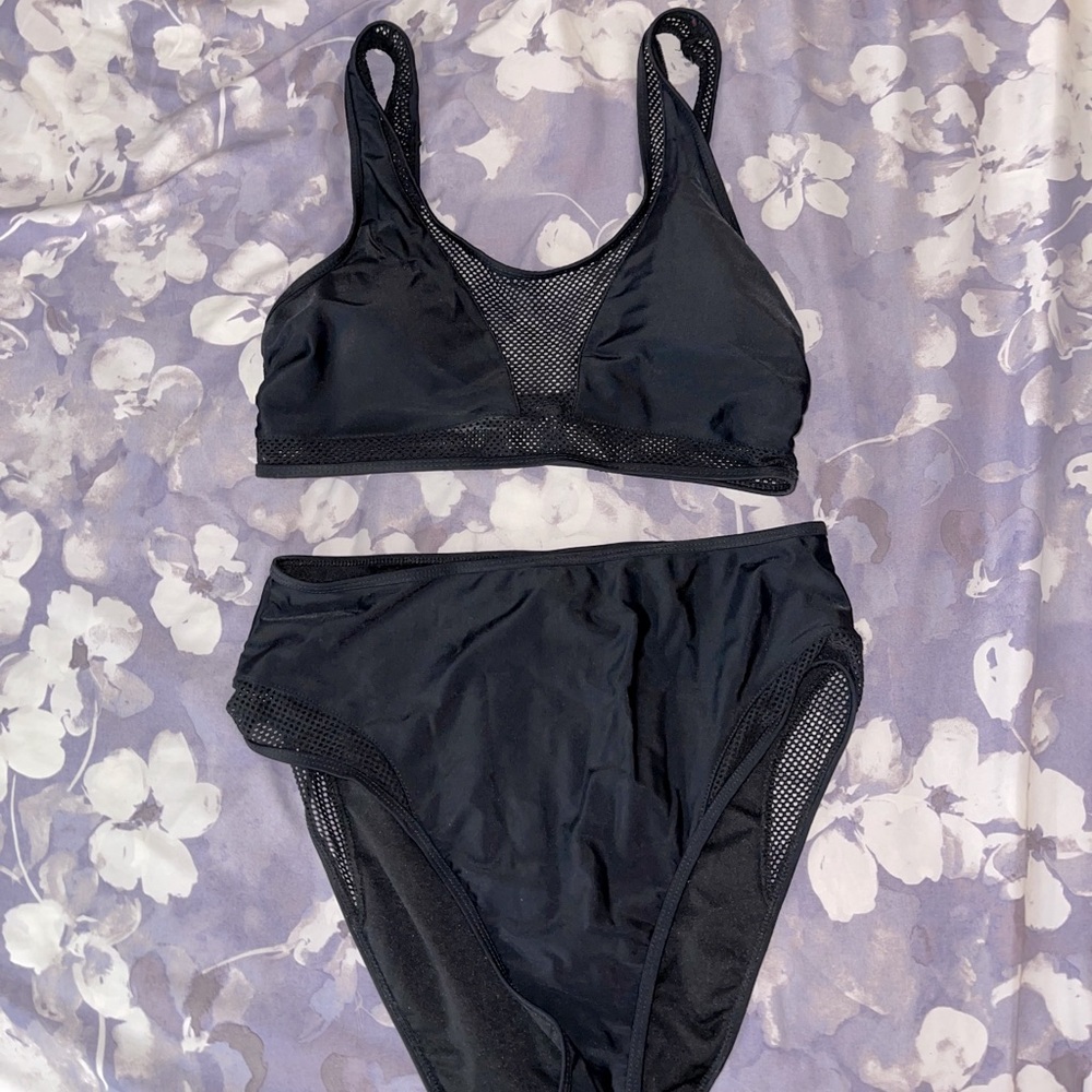 TWO PIECE BLACK MESH BIKINI 👙